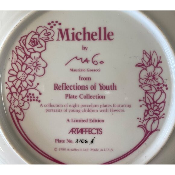Vintage Michelle Reflections of Youth Limited Edition Decorative Porcelain - Picture 3 of 3